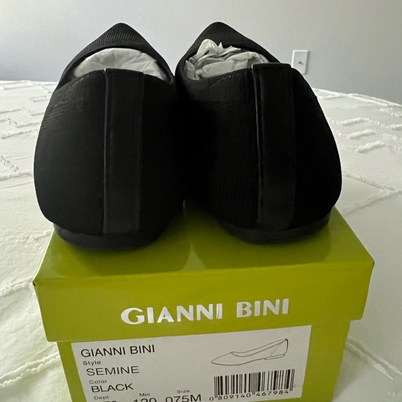 Semine black knit pointy flats - Picture 3 of 5